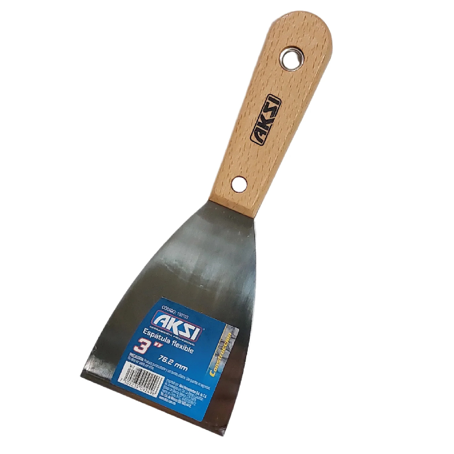 Espatula Flexible Con Mango Madera De 3" AKSI 100103