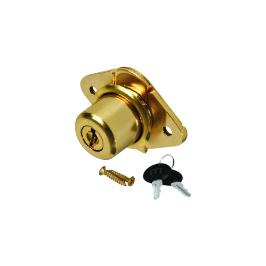 Cerradura Para Muebles Laton Brillante AKSI 303603