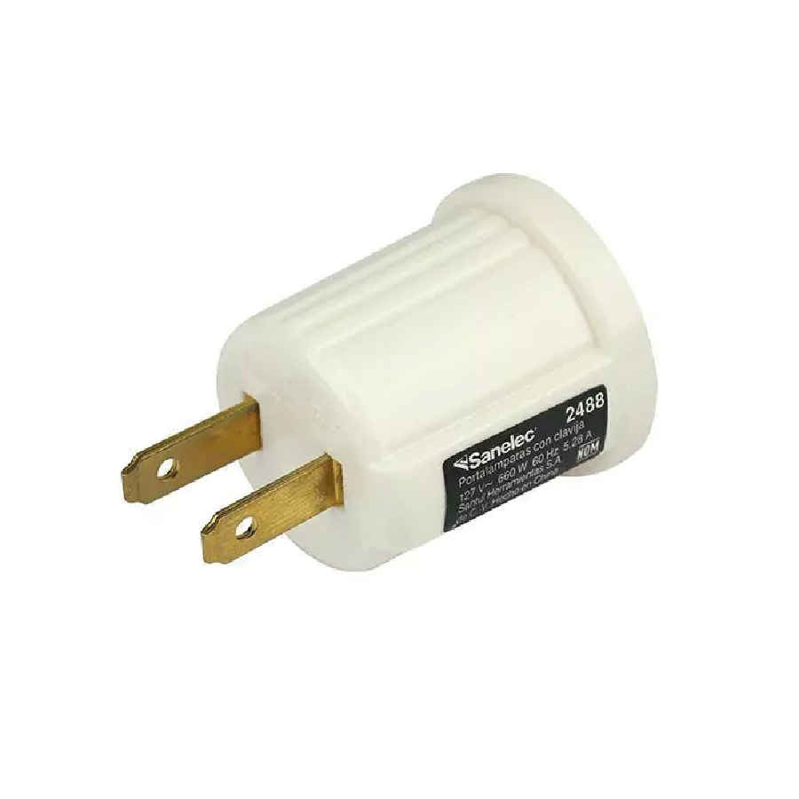 [2488] Portalampara C/Clavija Baquelita Sanelec 2488