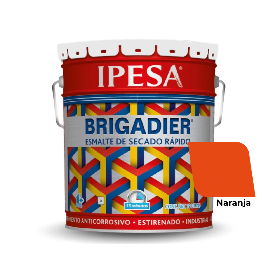 [1719.1] Esmalte Secado Rapido Naranja 1Lts Brigadier 1719.1