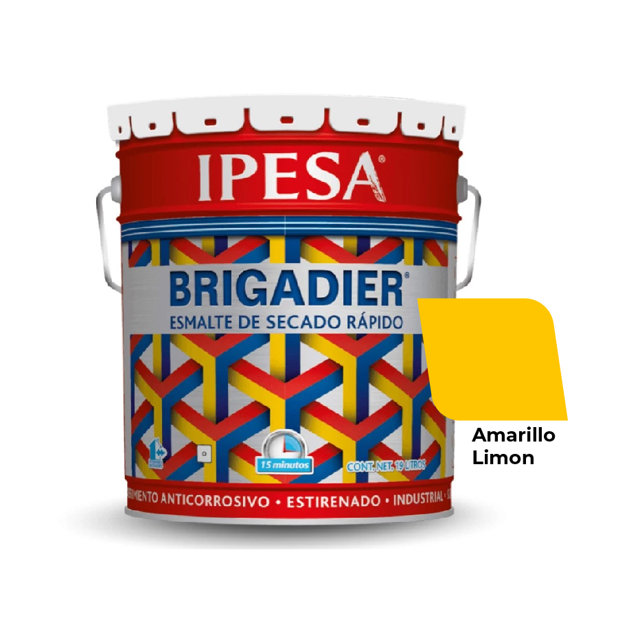 [1715.19] Esmalte Amarillo Limon Cub 19L Brigadier
