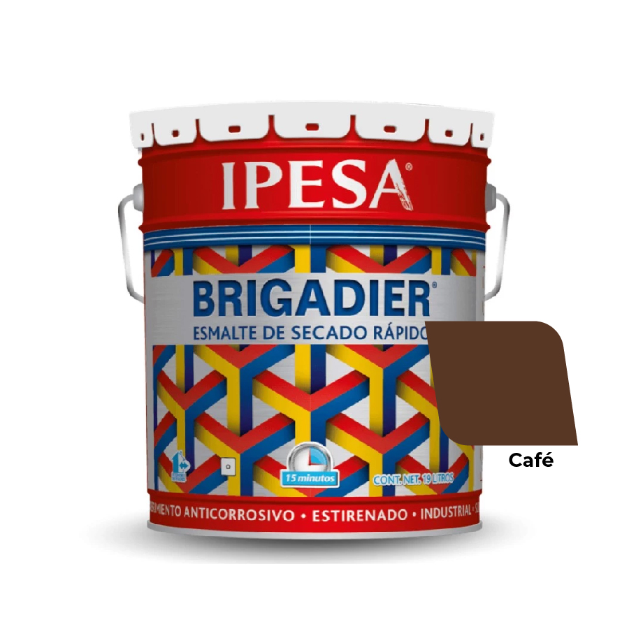 [1707.1] Esmalte Cafe 1Lto Calidad* Brigadier 1707.1