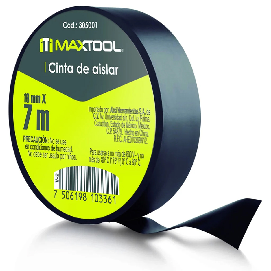 Cinta De Aislar 18Mm X 7 Mt AKSI 305001