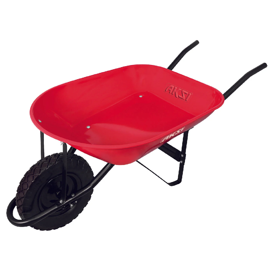Carretilla De 4.5 Ft3 (Roja) Bastidor Metalico AKSI