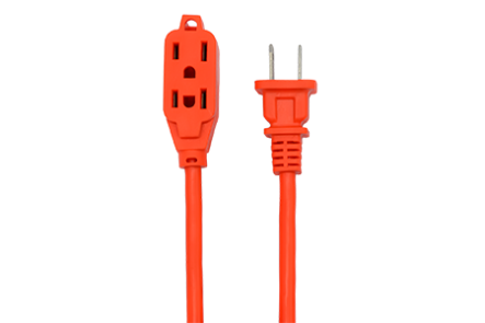 Extension Electrica Naranja Con Clavija Estandar 4M