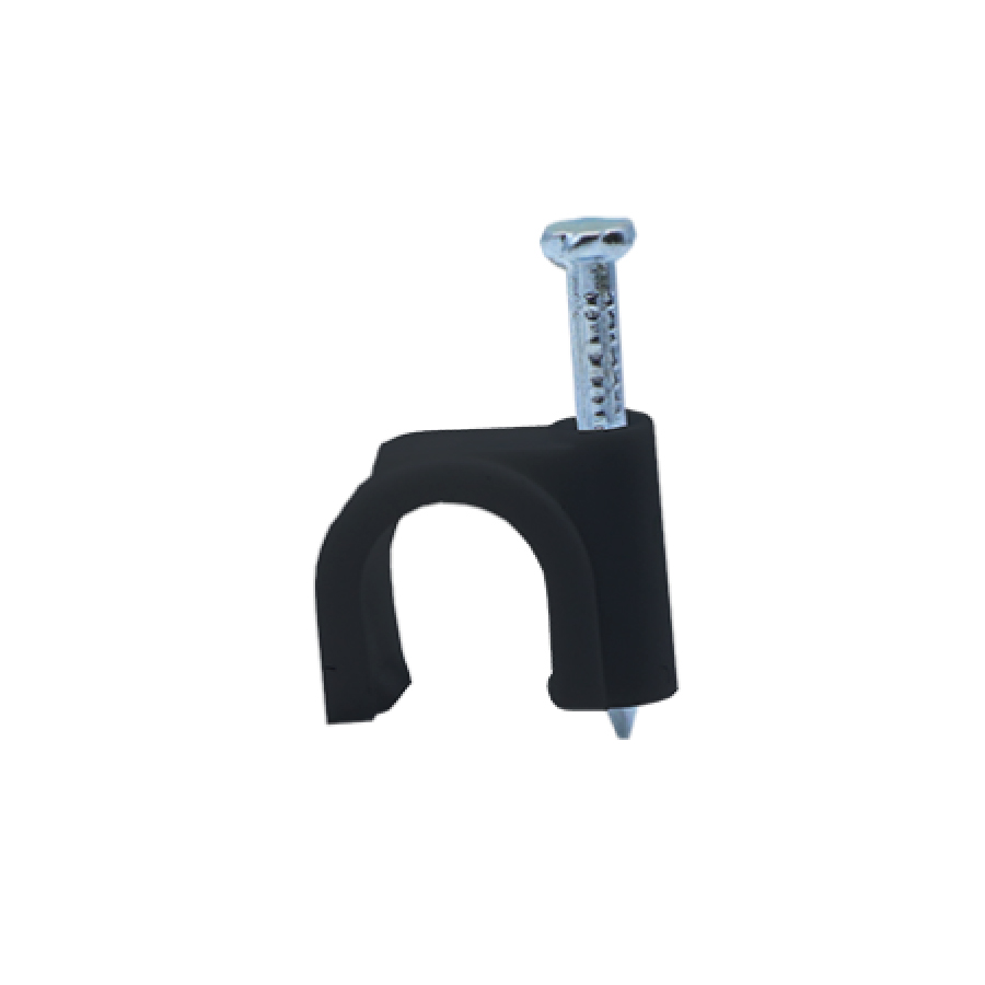 [RCLIP10N] Grapas 3/8" 10Mm 25Pz Redondas Negro RCLIP10N