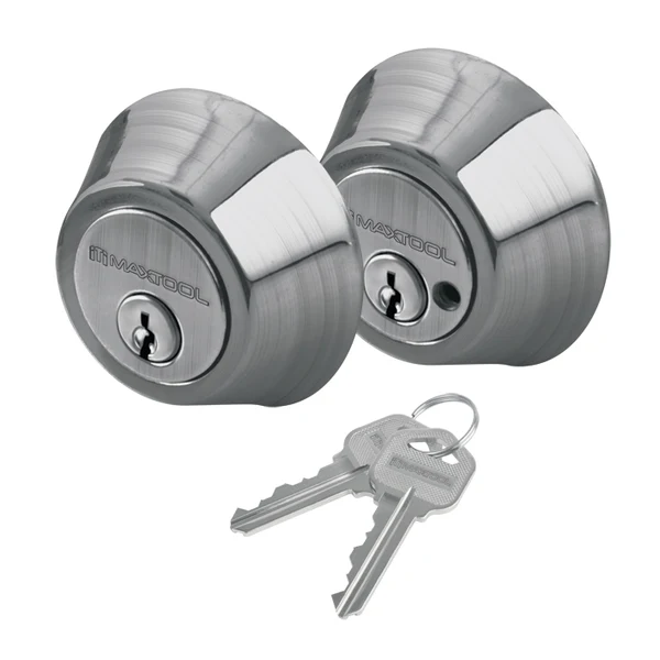 Cerrojo Doble Cilindro Zamac, Cromo Mate AKSI 307203