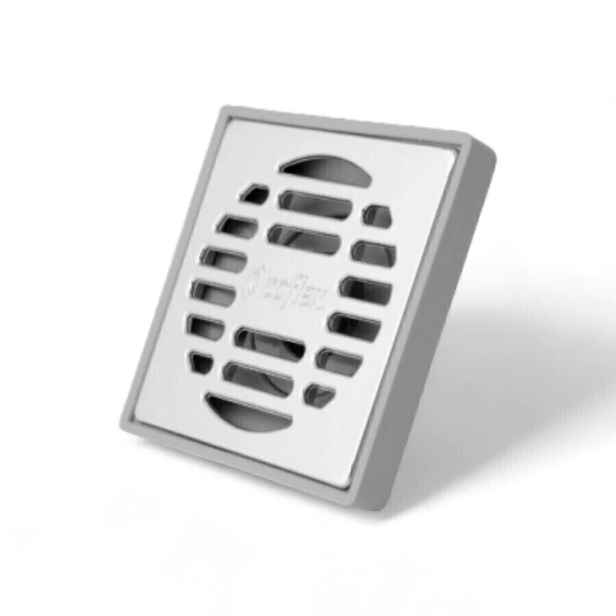 Coladera Cuadrada 4" Abs Rejilla Crom Cof PC-161