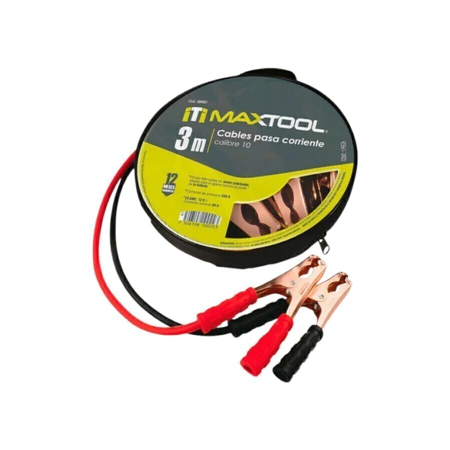 Cable Pasacorriente De 3 Mt Cal. 10 AKSI 304901